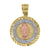 14kt Gold Unisex Tri-color DC Nuestra De Guadalupe Medallion Religious Ht:23.7mm Pendant Charm