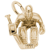 Rembrandt Charms 14K Yellow Gold Goalie Charm Pendant