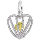 Rembrandt Charms 11 Heart Birthstone Nov Charm Pendant Available in Gold or Sterling Silver