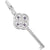 Rembrandt Charms Key Lg 4 Heart June Charm Pendant Available in Gold or Sterling Silver