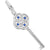 Rembrandt Charms Key Lg 4 Heart Sept Charm Pendant Available in Gold or Sterling Silver