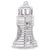 Rembrandt Charms Lighthouse Bead Charm Pendant Available in Gold or Sterling Silver