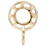 Rembrandt Charms Gold Plated Sterling Silver Charm Holder For Bead Bracelets Charm Pendant