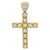 10kt Yellow Gold Mens Women Cubic Zirconia CZ Cross Religious Charm Pendant