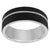 Tungsten Black Mens Beveled Edge Comfort Fit Mens Wedding Band 8mm Sizes 7 To 14