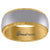 Titanium Yellow Tone Mens Domed Brushed Comfort Fit Wedding Band 8mm Sizes 8 - 13