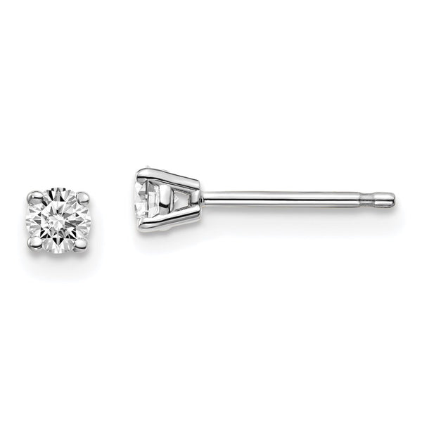 14kt White Gold 0.5ct with Certified VS/SI, D E F, Lab Grown Diamond 4-Prong Stud Earringss