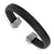 Edward Mirell Stainless Steel Black Carbon Fiber Cuff Bracelet
