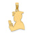 14k Yellow Gold 3D Polished Male Graduation Profile Charm Pendant