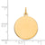 14k Yellow Gold Solid Plain .011 Gauge Circular Engravable Disc Charm Pendant