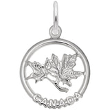 Rembrandt Charms Canada Maple Leaf Charm Pendant Available in Gold or Sterling Silver