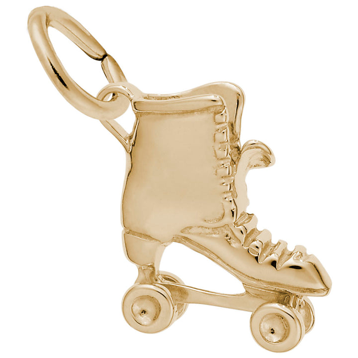 Rembrandt Charms Gold Plated Sterling Silver Roller Skate Charm Pendant