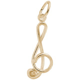 Rembrandt Charms 14K Yellow Gold Treble Clef Charm Pendant