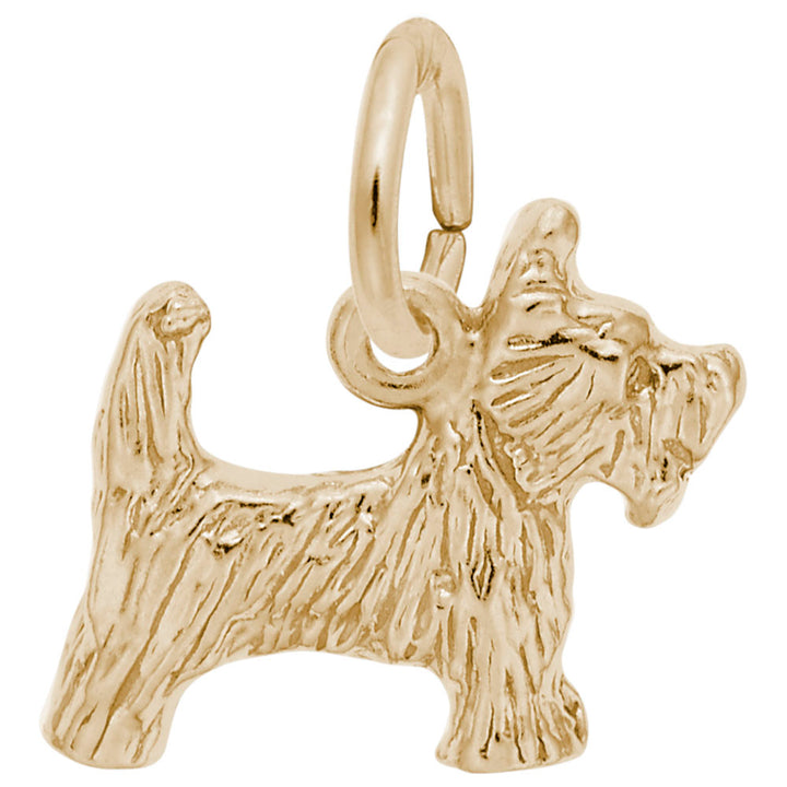 Rembrandt Charms Gold Plated Sterling Silver Scottie Charm Pendant