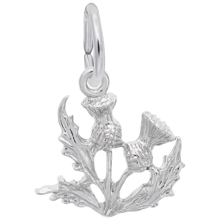 Rembrandt Charms Thistle Charm Pendant Available in Gold or Sterling Silver
