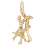 Rembrandt Charms Gold Plated Sterling Silver Dancers Charm Pendant