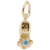 Rembrandt Charms Gold Plated Sterling Silver 03 Babyshoe March Charm Pendant