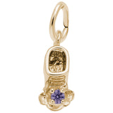 Rembrandt Charms Gold Plated Sterling Silver 06 Babyshoe June Charm Pendant