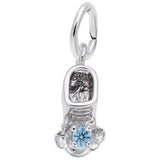 Rembrandt Charms 925 Sterling Silver 03 Babyshoe March Charm Pendant