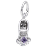 Rembrandt Charms 06 Babyshoe June Charm Pendant Available in Gold or Sterling Silver