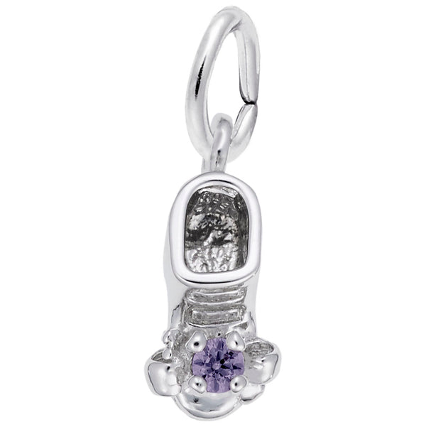 Rembrandt Charms 06 Babyshoe June Charm Pendant Available in Gold or Sterling Silver