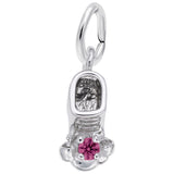 Rembrandt Charms 07 Babyshoe July Charm Pendant Available in Gold or Sterling Silver