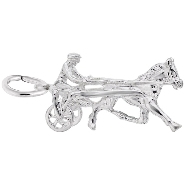 Rembrandt Charms Horse Trotter Charm Pendant Available in Gold or Sterling Silver