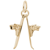 Rembrandt Charms 10K Yellow Gold Skis Charm Pendant