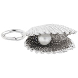 Rembrandt Charms 925 Sterling Silver Shell With Pearl Charm Pendant