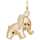 Rembrandt Charms Gold Plated Sterling Silver Elephant Charm Pendant
