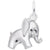 Rembrandt Charms Elephant Charm Pendant Available in Gold or Sterling Silver