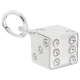 Rembrandt Charms Dice Charm Pendant Available in Gold or Sterling Silver