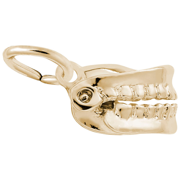 Rembrandt Charms Gold Plated Sterling Silver False Close Teeth Charm Pendant