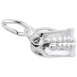 Rembrandt Charms 925 Sterling Silver False Close Teeth Charm Pendant
