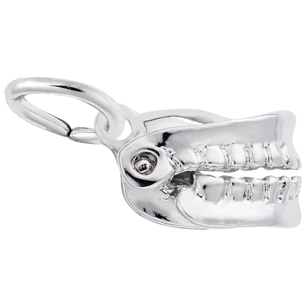 Rembrandt Charms False Close Teeth Charm Pendant Available in Gold or Sterling Silver