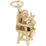 Rembrandt Charms Gold Plated Sterling Silver Highchair Charm Pendant