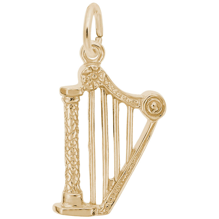 Rembrandt Charms 14K Yellow Gold Harp Charm Pendant