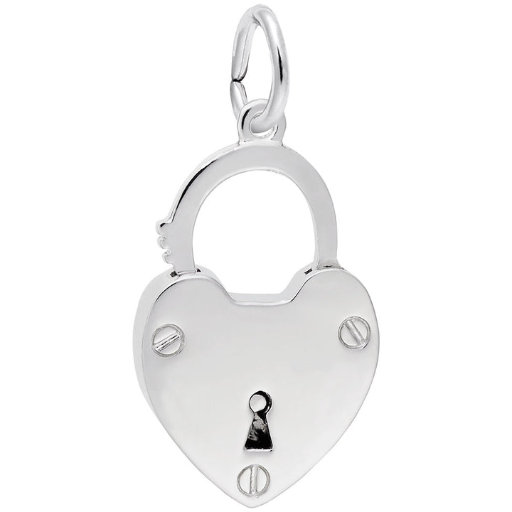 Rembrandt Charms 925 Sterling Silver Heart Lock Charm Pendant