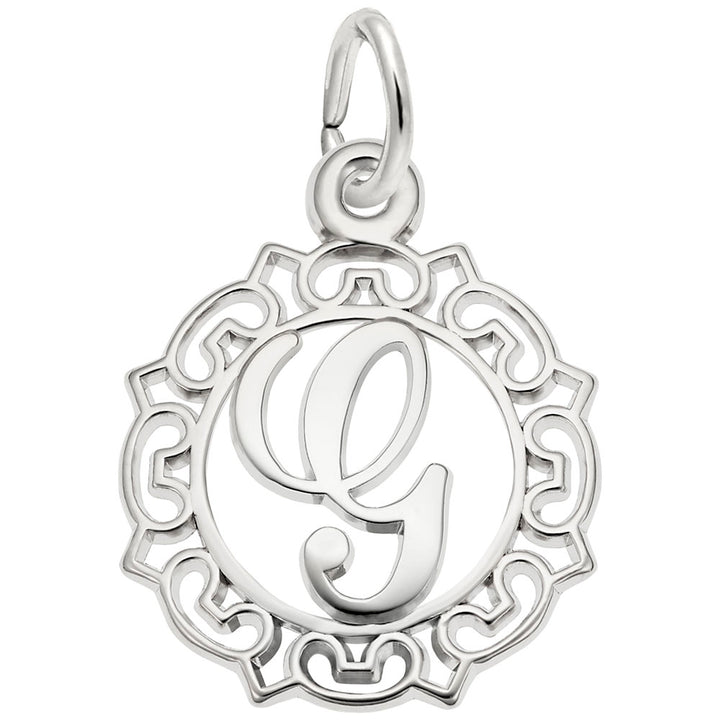 Rembrandt Charms 925 Sterling Silver Initial Letter G Charm Pendant