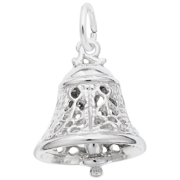 Rembrandt Charms Filigree Bell Charm Pendant Available in Gold or Sterling Silver