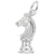 Rembrandt Charms Chess Knight Charm Pendant Available in Gold or Sterling Silver