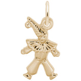 Rembrandt Charms Gold Plated Sterling Silver Clown Charm Pendant