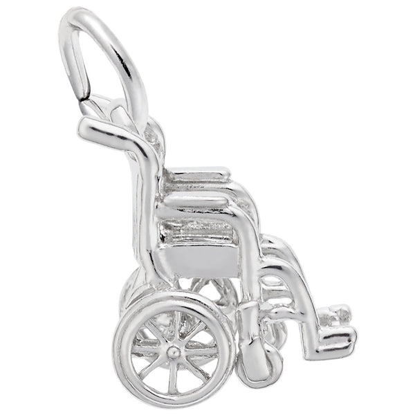 Rembrandt Charms Wheelchair Charm Pendant Available in Gold or Sterling Silver