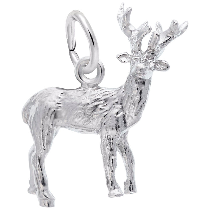 Rembrandt Charms Elk Charm Pendant Available in Gold or Sterling Silver