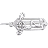Rembrandt Charms Music Staff Charm Pendant Available in Gold or Sterling Silver