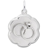 Rembrandt Charms 925 Sterling Silver Wedding Rings Disc Charm Pendant