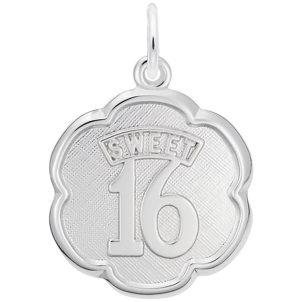 Rembrandt Charms Sweet 16 Charm Pendant Available in Gold or Sterling Silver