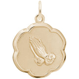 Rembrandt Charms 10K Yellow Gold Praying Hands Charm Pendant