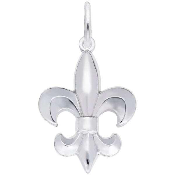Rembrandt Charms Fleur De Lis Charm Pendant Available in Gold or Sterling Silver