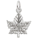 Rembrandt Charms 925 Sterling Silver Niagara Falls Maple Leaf Charm Pendant